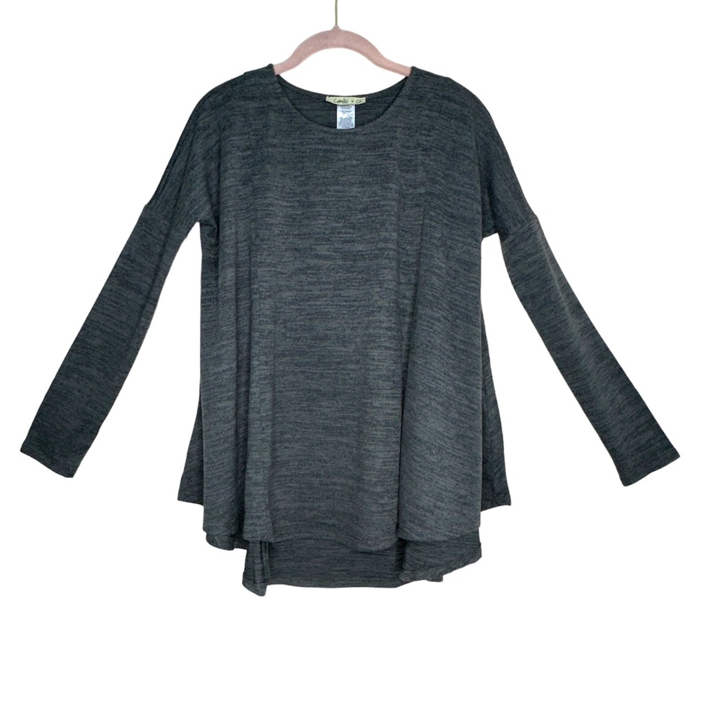 Camille & Co. Gray Pull Over Tunic Sweater